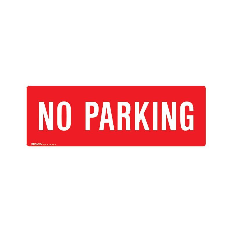 Brady Garden & Lawn Sign - No Parking 140 x 400mm Poly