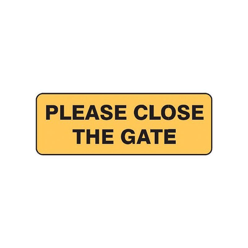 Brady Garden & Lawn Sign - Please Close The Gate 140 x 400mm Poly