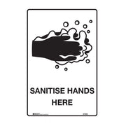Brady General Information Signs - Sanitise Hands Here - AIMS Industrial Supplies