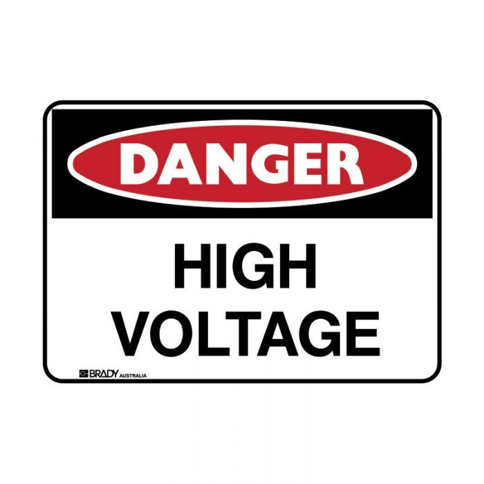 Brady Glo Danger Sign High Voltage Luminous - AIMS Industrial Supplies