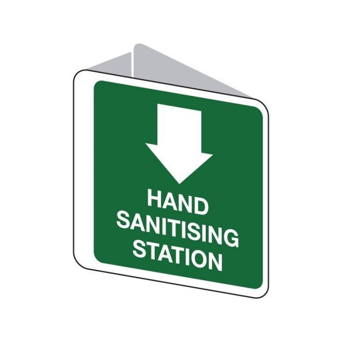 Brady Hand Sanitising Station 3D Sign 225 x 225mm Polypropylene - AIMS Industrial Supplies