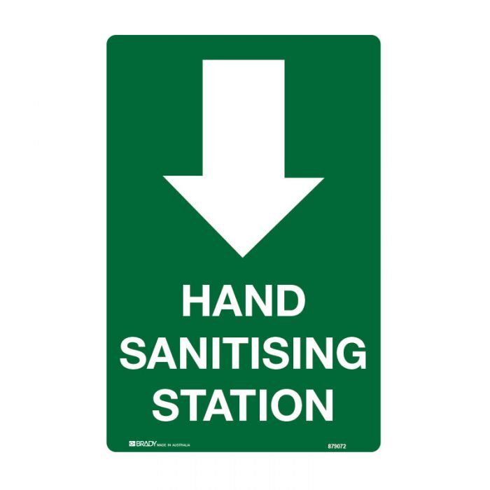 Brady Hand Sanitising Station Sign - AIMS Industrial Supplies
