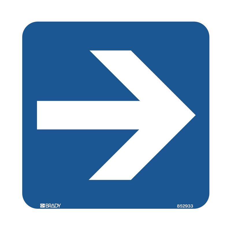 Brady Hospital/Nursing Home Sign - Arrow Symbol Right 150 x 150mm Poly