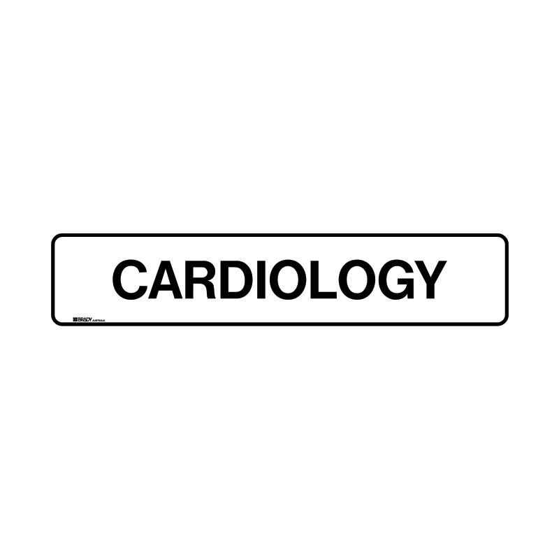 Brady Hospital/Nursing Home Sign - Cardiology 125 x 600mm Metal