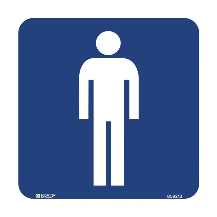 Brady Hospital/Nursing Home Sign - Mens Symbol 150 x 150mm Poly