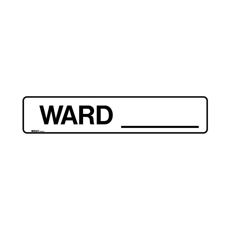 Brady Hospital/Nursing Home Sign - Ward 125 x 600mm Metal