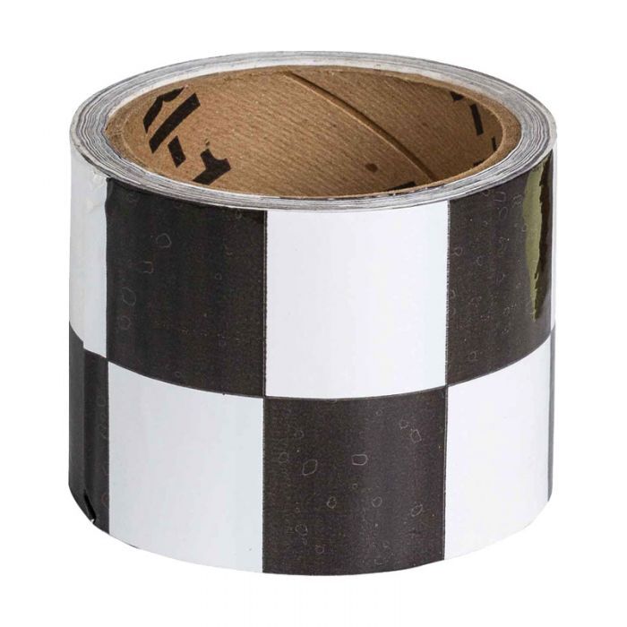 Brady Indoor Warning Tape 75mm x 16.4m White/Black Checkered