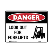 Brady Loading Dock Sign - Graphic Sign Look Out For Forklifts - AIMS Industrial Supplies