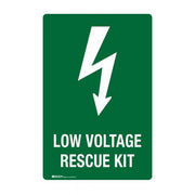Brady Low Voltage Rescue Kit Sign - AIMS Industrial Supplies