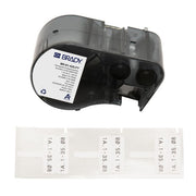 Brady M5 - 01 - 425 - FT Wire And Cable Flag Polypropylene Label 14.6 x 30mm, Black On White - AIMS Industrial Supplies