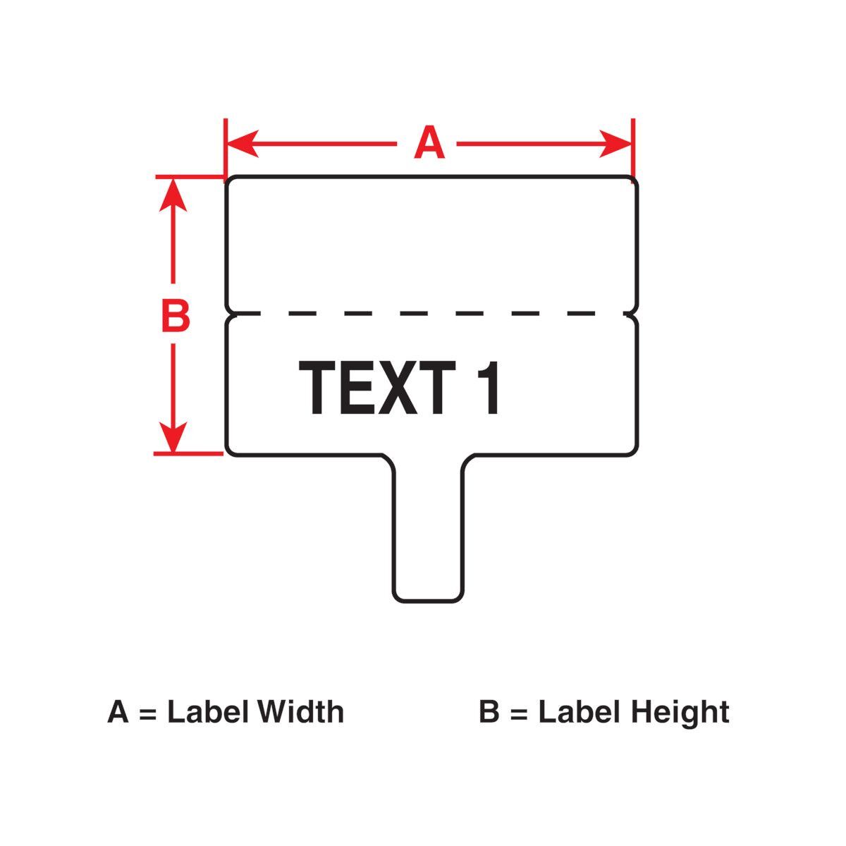 Brady M5 - 01 - 425 - FT Wire And Cable Flag Polypropylene Label 14.6 x 30mm, Black On White - AIMS Industrial Supplies