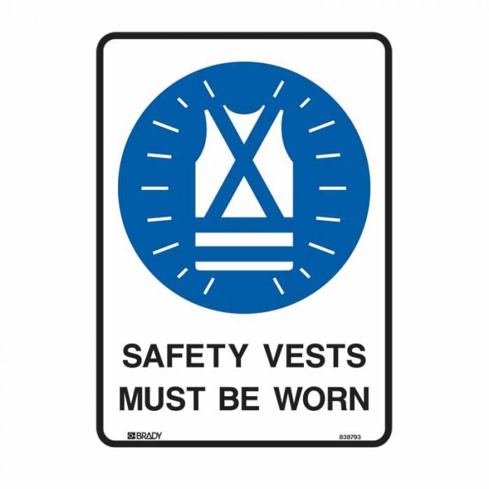 Brady Mandatory Sign - Metal - AIMS Industrial Supplies