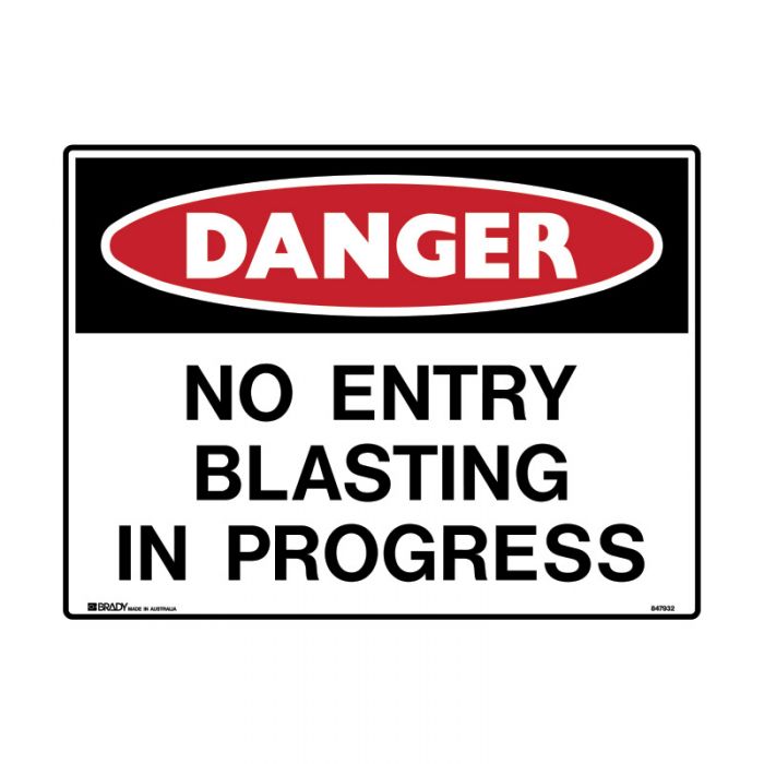 Brady Mining Site Sign Danger - Reflective Metal - AIMS Industrial Supplies