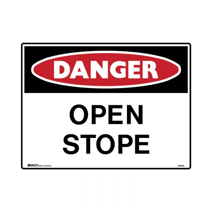 Brady Mining Site Sign Danger - Reflective Metal - AIMS Industrial Supplies
