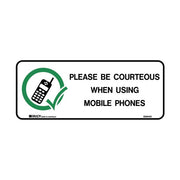 Brady Mobile Phone Sign - AIMS Industrial Supplies