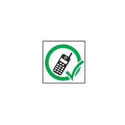 Brady Mobile Phone Sign - Mobile Phones Allowed Symbol - AIMS Industrial Supplies