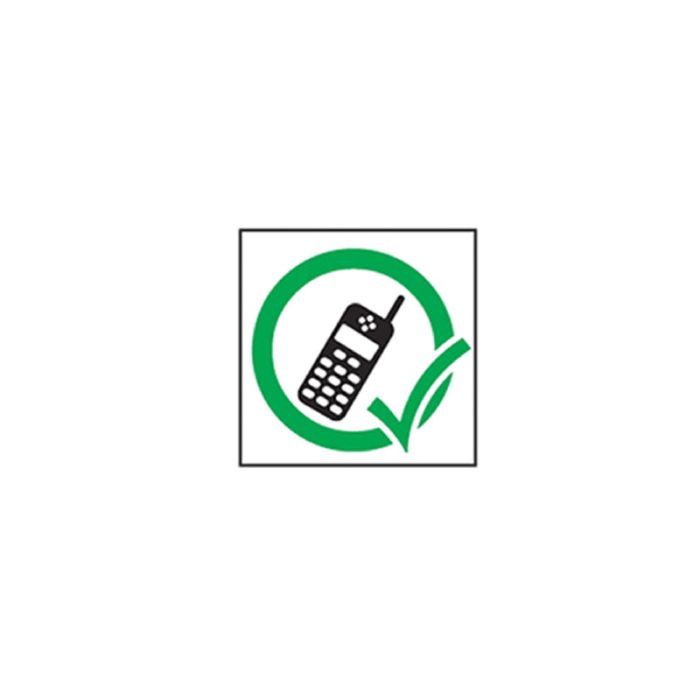 Brady Mobile Phone Sign - Mobile Phones Allowed Symbol - AIMS Industrial Supplies
