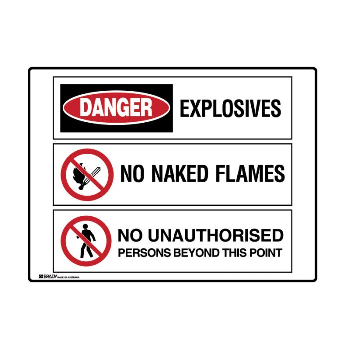 Brady Multiple Message Sign - AIMS Industrial Supplies