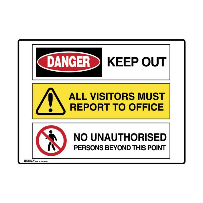 Brady Multiple Message Sign - AIMS Industrial Supplies