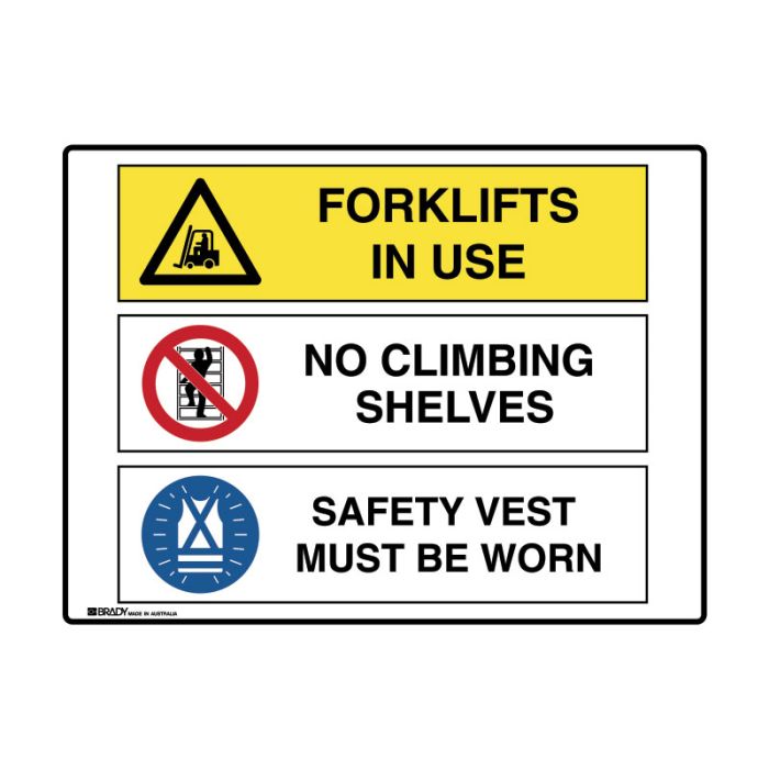 Brady Multiple Message Sign - AIMS Industrial Supplies
