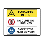 Brady Multiple Message Sign - Forklifts - AIMS Industrial Supplies
