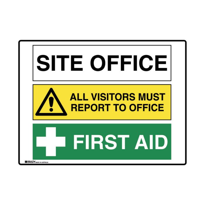 Brady Multiple Message Sign - Site Office - AIMS Industrial Supplies