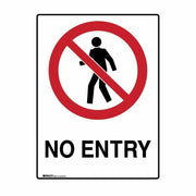 Brady No Entry 300 x 225mm UltraTuff Metal