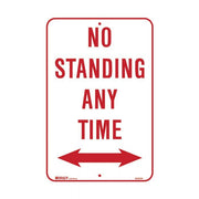 Brady No Standing Any Time Arrow Both Ways 300 x 450mm C2 Ref Aluminium