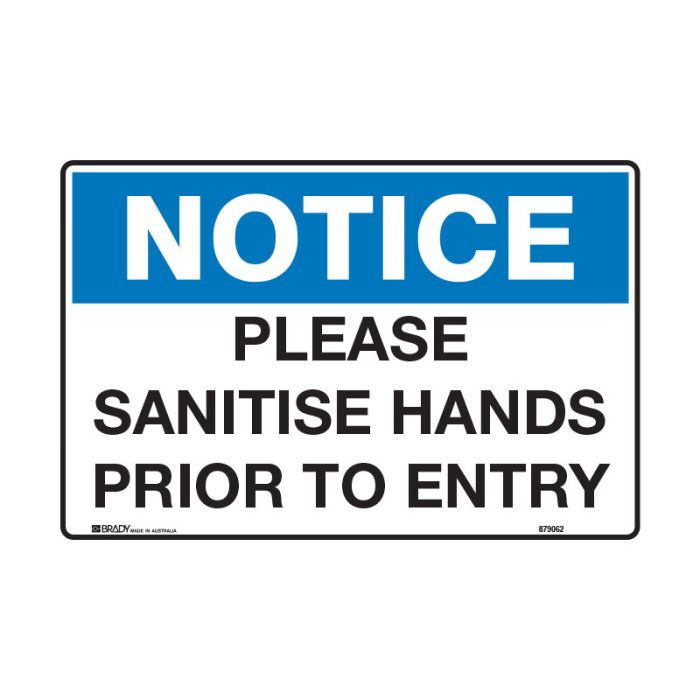 Brady Notice Sign - AIMS Industrial Supplies