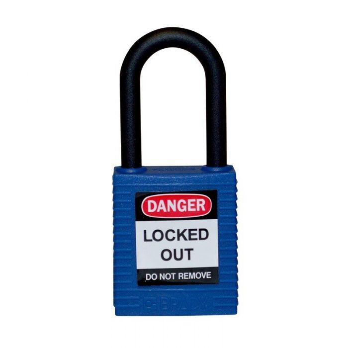Brady Nylon Safety Padlock Blue