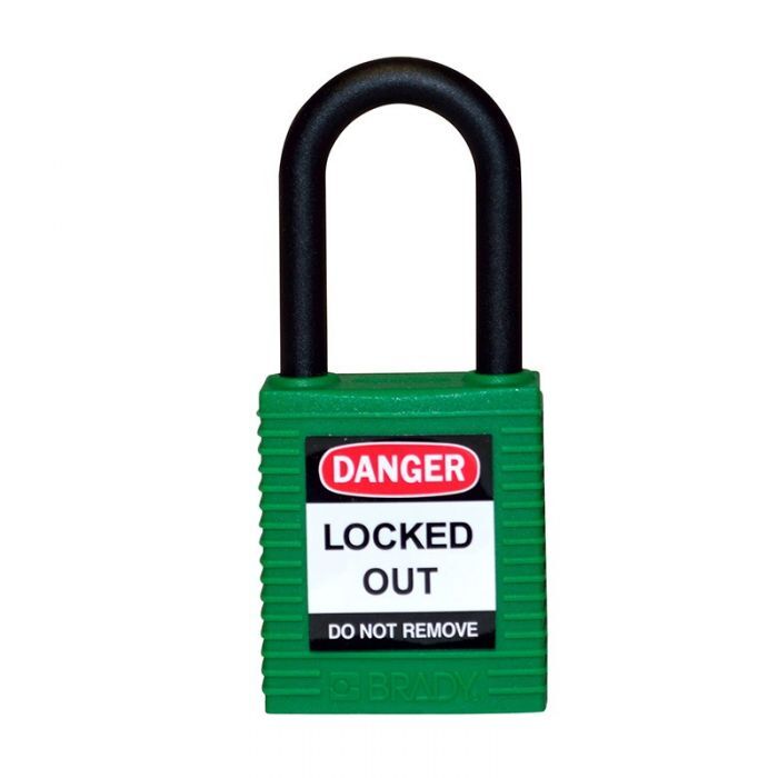 Brady Nylon Safety Padlock Green