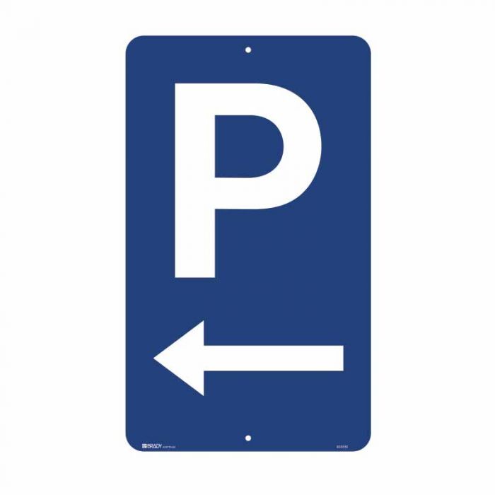Brady "P" Arrow Left 450 x 750mm C2 Ref Aluminium