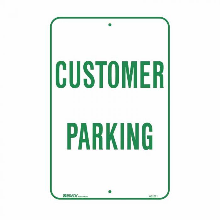 Brady Parking Sign - Customer Parking 300 x 450mm C2 Ref Al