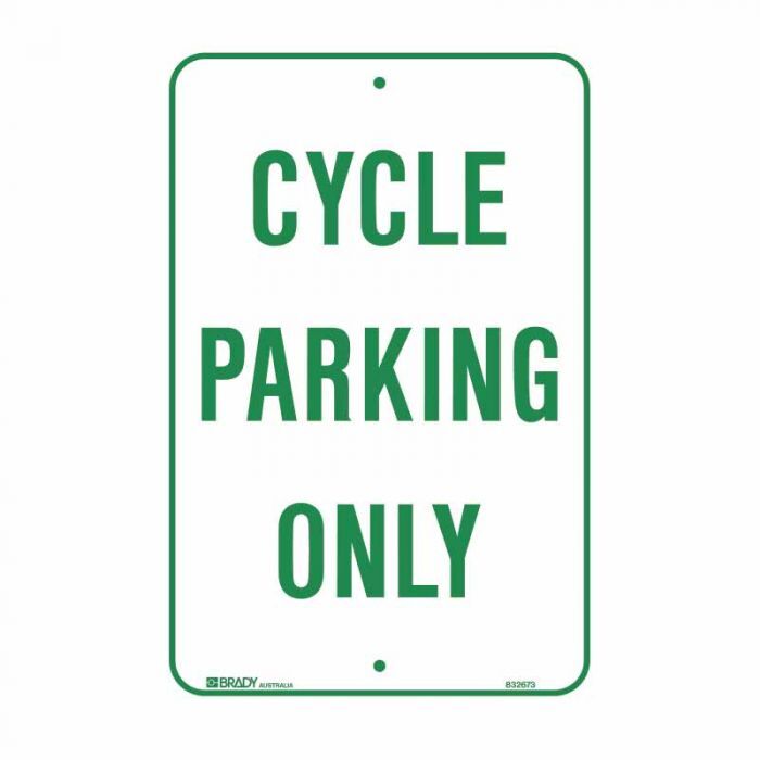 Brady Parking Sign - Cycle Parking Only 300 x 450mm C2 Ref Al
