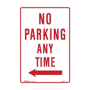 Brady Parking Sign - No Parking Any Time Arrow Left1