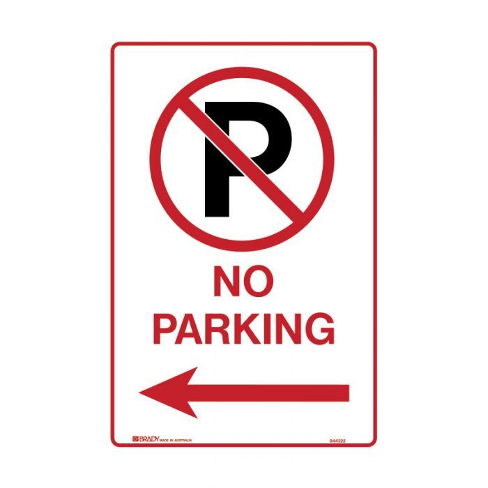 Brady Parking Sign - No Parking Picto Arrow Left1