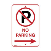Brady Parking Sign - No Parking Picto Arrow Right1