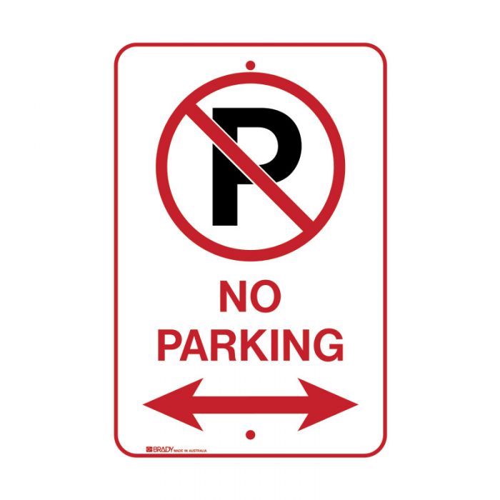 Brady Parking Sign - No Parking Picto Both Directions - AIMS Industrial Supplies