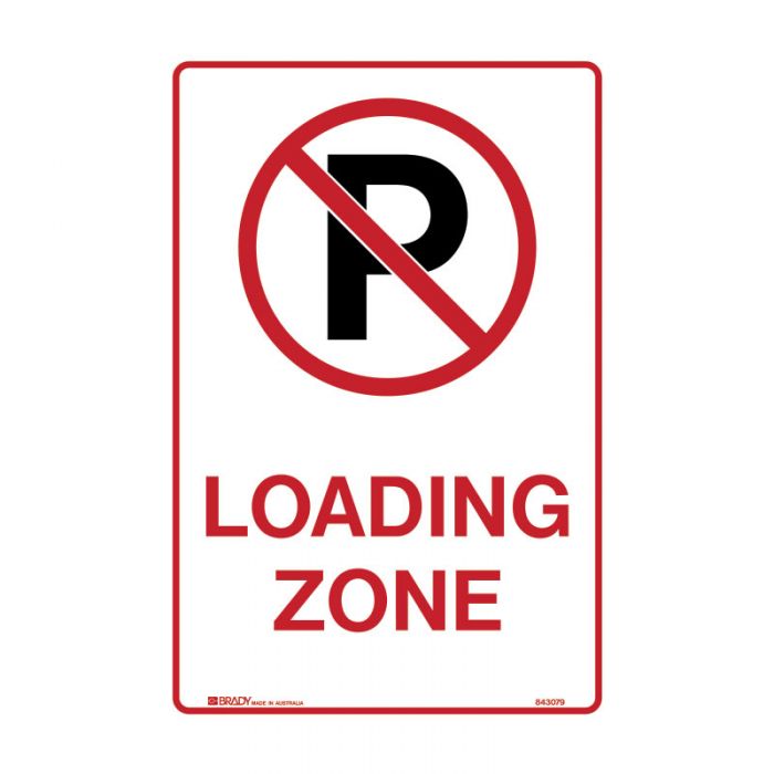Brady Parking Sign - No Parking Picto Loading Zone - AIMS Industrial Supplies