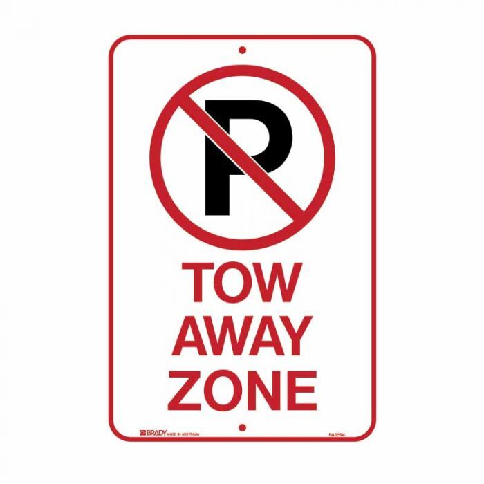 Brady Parking Sign - No Parking Picto Tow Away Zone1