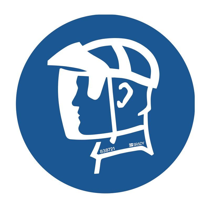 Brady Pictogram - Face Shield 300 x 300mm Metal