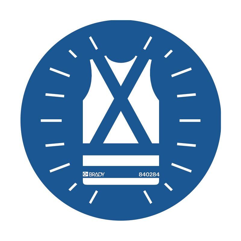 Brady Pictogram - High Vis Clothing/Vest 200mm Self Adhesive Vinyl