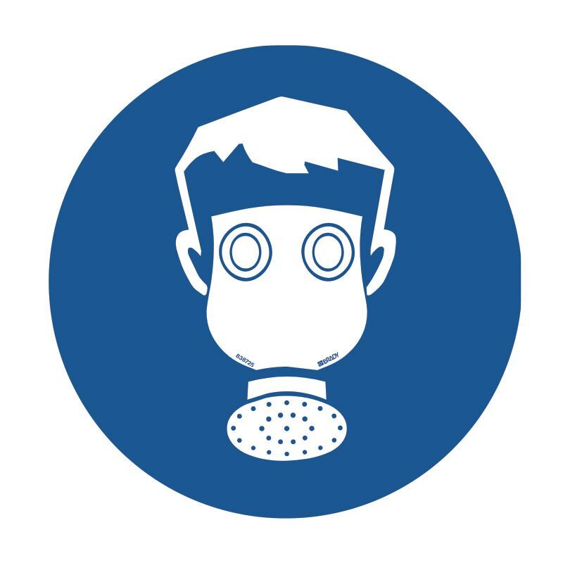 Brady Pictogram - Respirator 300mm Self Adhesive Vinyl