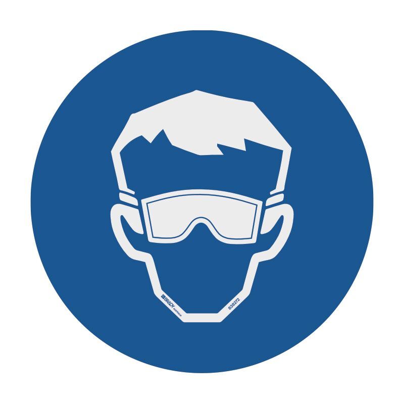 Brady Pictogram - Safety Goggles 300mm Self Adhesive Vinyl