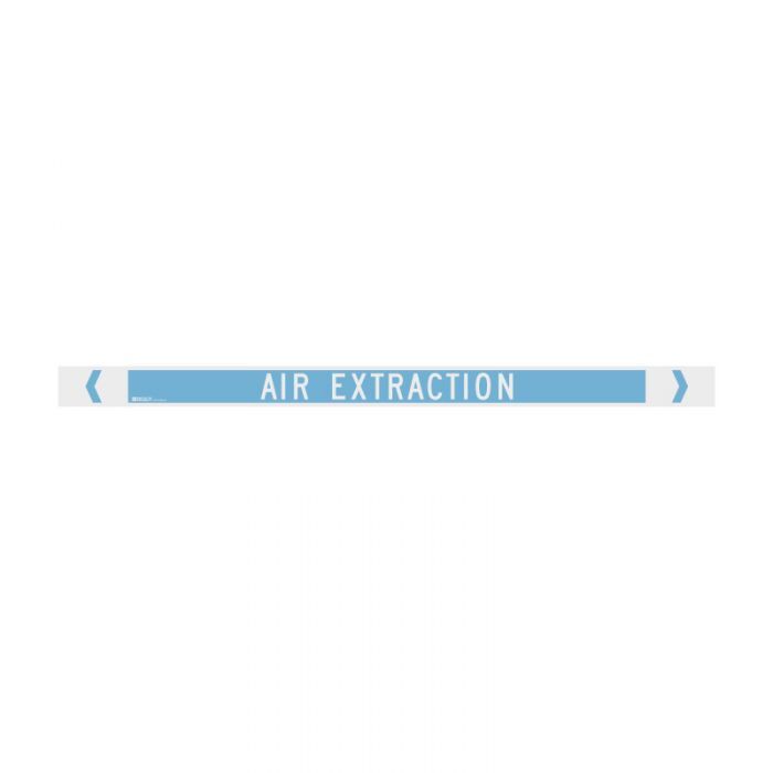 Brady Pipe Marker Air Extraction White/Light Blue 40-75mm O.D. - 10/Pack