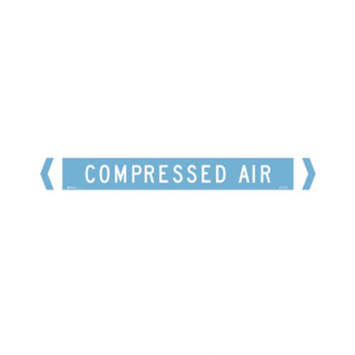Brady Pipe Marker Air (White On Light Blue) - AIMS Industrial Supplies