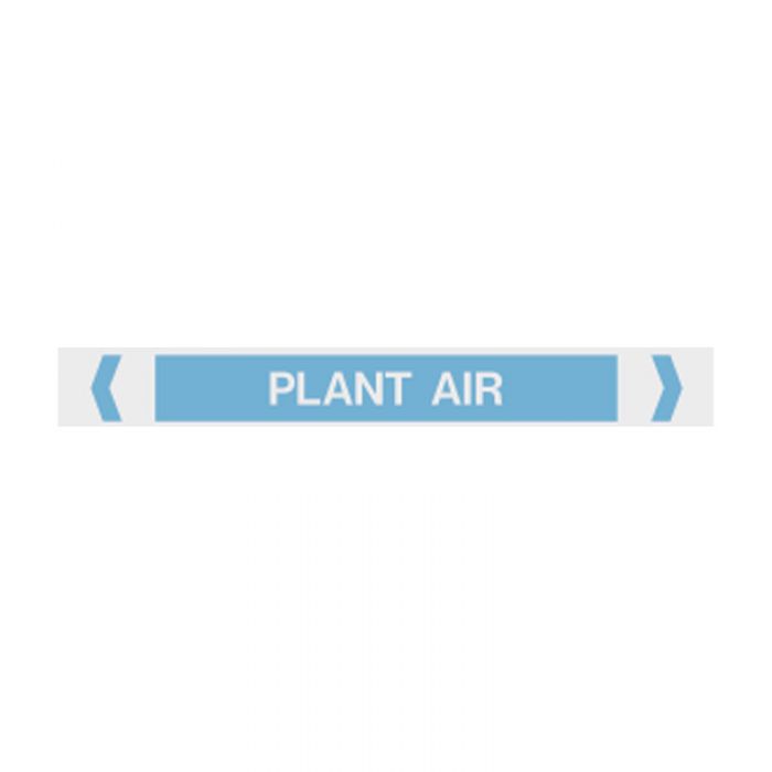 Brady Pipe Marker Air (White On Light Blue) - AIMS Industrial Supplies
