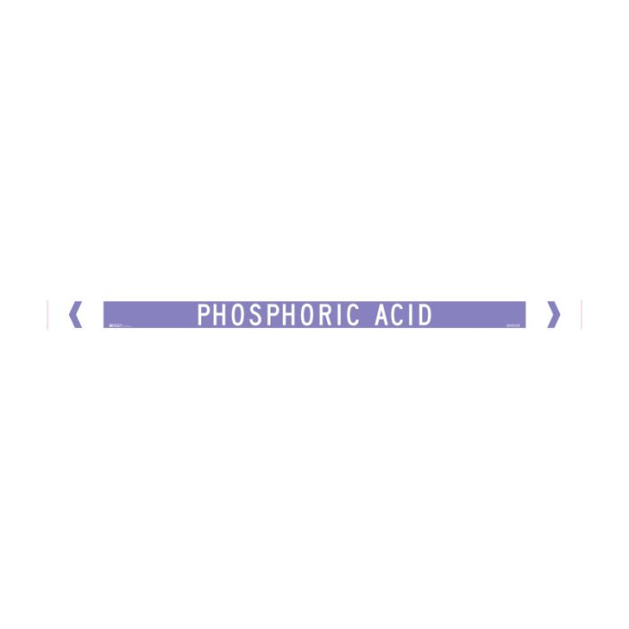 Brady Pipe Marker Alkalis / Acids (White On Violet) - AIMS Industrial Supplies