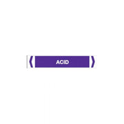 Brady Pipe Marker Alkalis / Acids (White On Violet)1