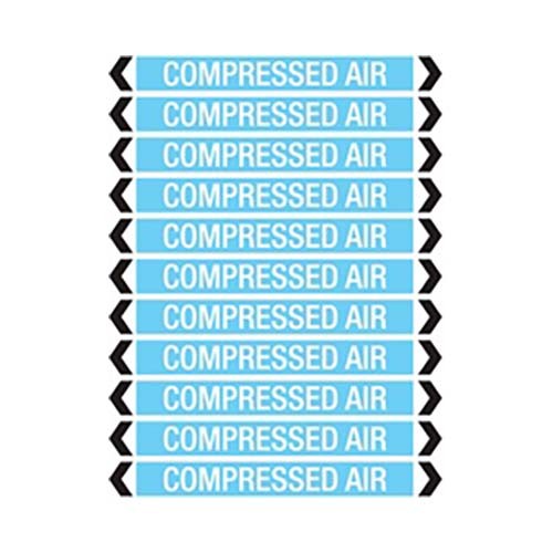 Brady Pipe Marker Compressed Air White/Blue 40-70mm O.D. - 50/Roll